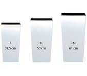 Pack 3 macetas altas de plastico blanco con deposito 11/26/49 l