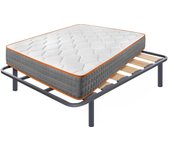Colchón viscoelástico confort luxe + somier zeus con 4 patas de 32 cm | medidas: 150x190 cm