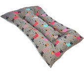 Acomoda textil – cama para perros de tela, cama perros reversible y lavable. colchoneta mascotas para transportín y hogar. (120x80, perro salchicha)