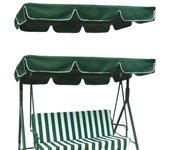 210d columpio para patio de recreo cubierta superior impermeable sombrilla dosel verde 195*125*15cm