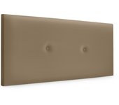 Dhome cabecero de polipiel liso con botones 105x50cm camas 105 - marrón claro