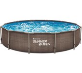 Piscina tubular imitacion rattan ø 305x76 cm. + depuradora