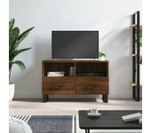 Mueble para tv | mueble de salón | mesa de tv madera contrachapada roble marrón 80x36x50 cm cfw55574