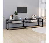 Mueble para tv | mueble de salón | mesa de tv vidrio templado transparente 180x40x40,5 cm cfw86960