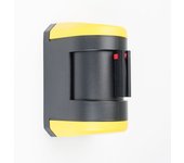 Danieli store | soporte de pared con cinta extensible hasta 4,5 mt | cinta retractil amarilla/negra 4,5 mt