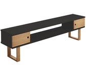 Max -mueble tv, mesa de televisión, acabado color negro y encerado. medidas: 110 x 40 x 30 cm.