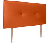 Dhome cabecero de polipiel con botones 105x105cm con patas camas 105 - naranja