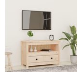 Mueble de tv | mueble de salón | mesa de tv de madera maciza de pino 79x35x52 cm cfw12087