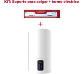 Termo eléctrico, ariston, lydos wifi 50 litros + soporte de pared instafix, clase energetica b