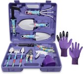 Herramientas de jardinería de acero inoxidable de alta resistencia, paleta, rastrillo, deshierbe, tijeras de podar, guantes de corte, 12 uds.