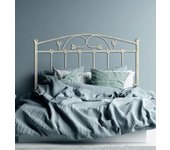 Cabecero de forja manchego, color blanco oro cabezal para cama de 135 cm, cama matrimonio (140 cm x 125 )