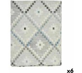 Mantel loneta antimanchas rombos 140 x 180 cm azul (6 unidades)