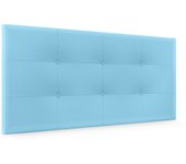Dhome cabecero de polipiel capitoné 110x60cm camas 105 - celeste