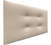 Dhome cabecero de polipiel con 2 hileras de botones 110x50cm camas 105 - beige
