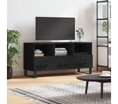 Mueble de tv | mueble de salón | mesa de tv madera de ingeniería negro 102x36x50 cm cfw38557