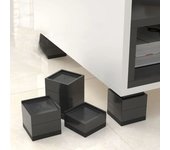 Paquete de 4 elevadores de cama para muebles ajustables de alta resistencia para el hogar, elevadores de altura de 3 para camas, sofás