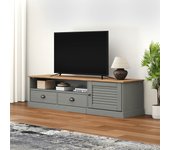 Mueble para tv | mueble de salón | mesa de tv vigo madera maciza de pino gris 156x40x40 cm cfw85546