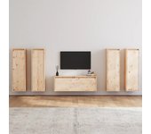 3 piezas muebles para tv | mueble de salón | mesa de tv madera maciza de pino cfw32332