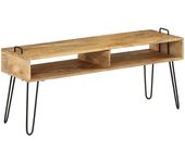 Mueble para tv | mueble de salón | mesa de tv madera de mango maciza 110x35x45 cm cfw30730