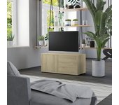Mueble para tv | mueble de salón | mesa de tv madera contrachapada color roble 80x34x36 cm cfw78382