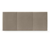 Dhome cabecero de terciopelo liso con tres paneles 105x50cm camas 105 - beige