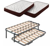 Colchón viscosoft ergos 13 + cama nido con 4 patas | medidas: 105x180x13 cm