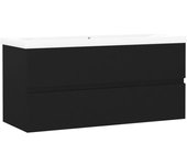 Mueble lavabo con fregadero integrado aglomerado negro