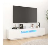 Mueble para tv | mueble de salón | mesa de tv con luces led blanco 180x35x40 cm cfw11482