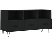 Mueble tv negro 102x36x50 cm de madera contrachapada
