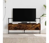 Mueble de tv de pared | mueble de salón | mesa de tv roble ahumado 100,5x30x51 cm cfw67904