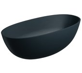 Bañera exenta omnires shell m+ 160x75 cm color: negro acabado: mate desagüe y sifón incluidos