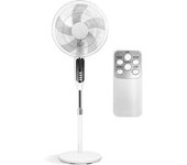 Tienda eurasia - ventilador de pie con mando, silencioso, 3 modos ventilación, temporizador, 2 posiciones, altura regulable