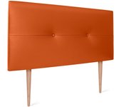 Dhome cabecero de polipiel con botones 110x105cm con patas camas 105 - naranja