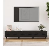 Mueble de tv | mueble de salón | mesa de tv madera contrachapada negro 150x34,5x30 cm cfw51008