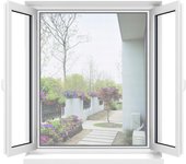 Mosquitera transparente universal para ventana|malla lavable | bricolaje, tamaño máximo de ventana 130x150cm (paquete de 1, blanco)