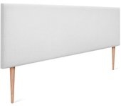 Dhome cabecero de tela aqualine liso 135x105cm con patas camas 120/135 - blanco