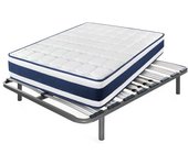 Colchón viscoelástico tresor + somier apolo | medida: 150x190 cm | con 5 patas de 25 cm
