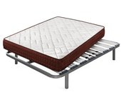 Colchón viscoelástico ergos + somier apolo | medida: 150x190 cm | con 5 patas de 32 cm