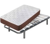 Colchón viscoelástico stylus + somier apolo | medida: 90x180 cm | con 4 patas de 32 cm