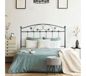 Cabecero de forja manchego, color negro azul cabezal para cama de 105 cm, cama juvenil (110 cm x 125 )