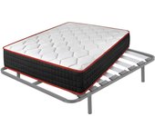 Colchón viscoelástico cool viscofresh + somier hermes con 5 patas de 32 cm | medidas: 150x190 cm