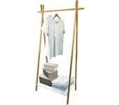 Tienda eurasia® perchero de pie madera - estructura de bambu resistente y baldas de madera - estilo nordico