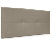 Dhome cabecero de lino natural con botones 105x50cm camas 105 - tierra