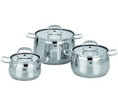 Bateria cocina 3 pzas. mystery elo acero inoxidable 18/10 color inox