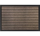 Acomoda textil – felpudo líneas para entrada, alfombra rectangular de goma antideslizante y resistente. (marrón, 60x90 cm)