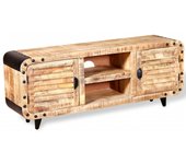 Mueble tv madera maciza de mango 120 x 30 x 50 cm