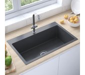 Fregadero cocina | pila de cocina hecho a mano acero inoxidable negro cfw53852