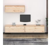 3 piezas muebles para tv | mueble de salón | mesa de tv madera maciza de pino cfw49622