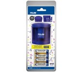 Milan afilalápices eléctrico power sharp con depósito blister azul acid