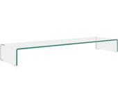 Mueble tv/monitor 110 x 30 x 13 cm cristal transparente